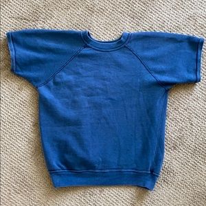 Vintage 60’s 70’s Blue Blank Raglan sweatshirt
